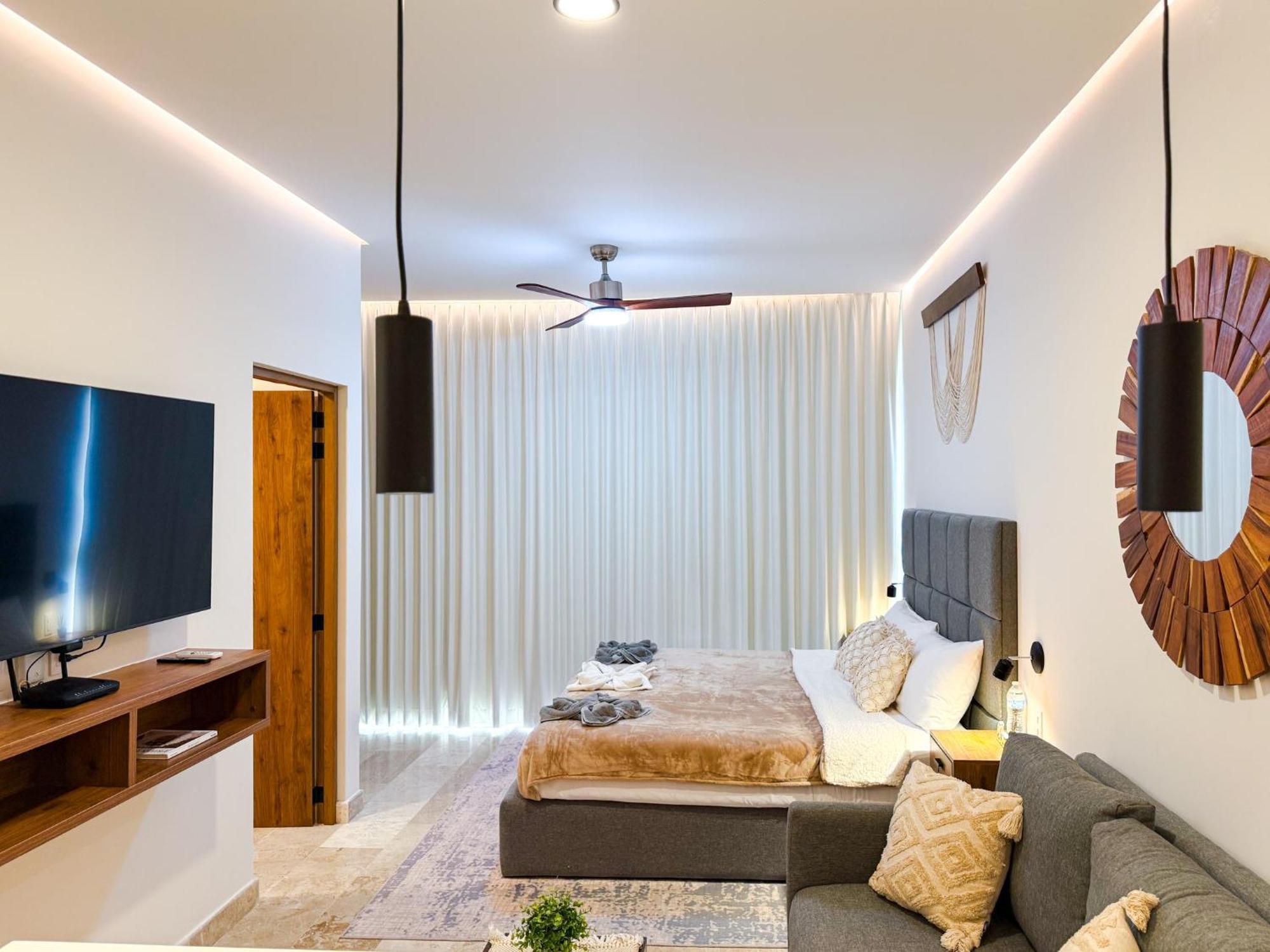Apartamento Aldea Zama Apartment King Bed Sofa Kitchen Full Gym Wifi Cinema Tulum